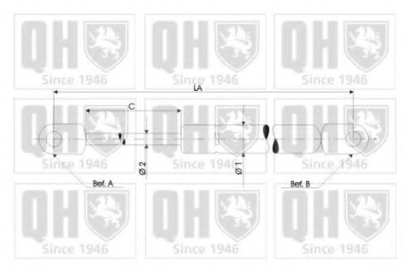 Пружина газовая багажника QUINTON HAZELL 128618