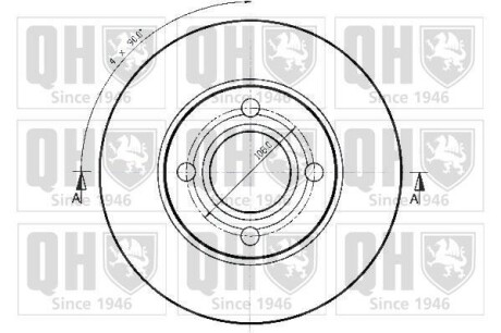 Тормозной диск передний невентилируемый QUINTON HAZELL BDC3907