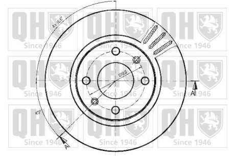 Тормозной диск передний вентилируемый QUINTON HAZELL BDC4664