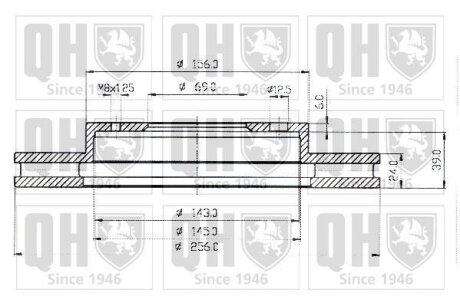 Тормозной диск передний вентилируемый QUINTON HAZELL BDC4775