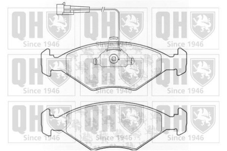 Тормозные колодки дисковые, комплект QUINTON HAZELL BP1014