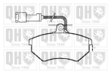 Тормозные колодки дисковые, комплект QUINTON HAZELL BP1159