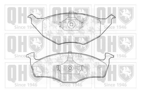 Тормозные колодки дисковые, комплект QUINTON HAZELL BP1224