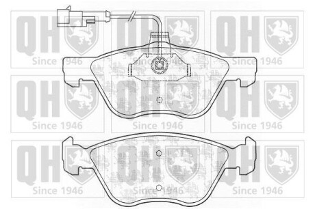 Тормозные колодки дисковые, комплект QUINTON HAZELL BP1303