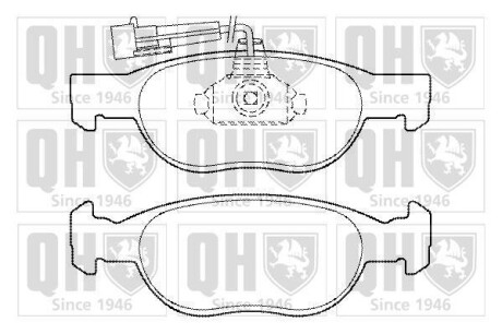 Тормозные колодки дисковые, комплект QUINTON HAZELL BP1340