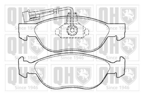 Тормозные колодки дисковые, комплект QUINTON HAZELL BP1353