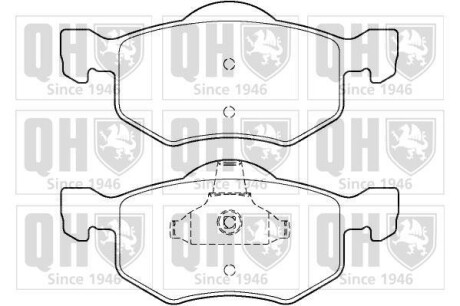 Тормозные колодки дисковые, комплект QUINTON HAZELL BP1408