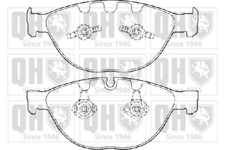 Тормозные колодки дисковые, комплект QUINTON HAZELL BP1492
