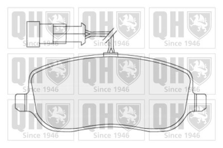 Тормозные колодки дисковые, комплект QUINTON HAZELL BP1508