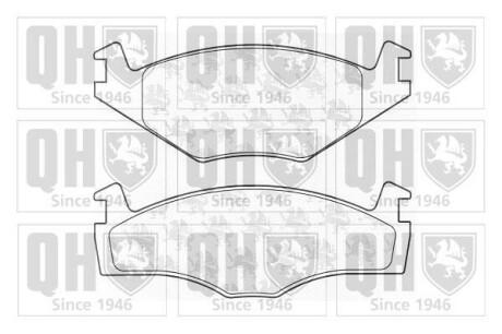 Тормозные колодки дисковые, комплект QUINTON HAZELL BP374