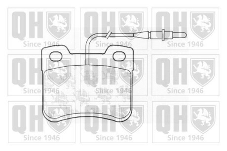 Тормозные колодки дисковые, комплект QUINTON HAZELL BP522