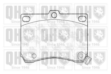Тормозные колодки дисковые, комплект QUINTON HAZELL BP717