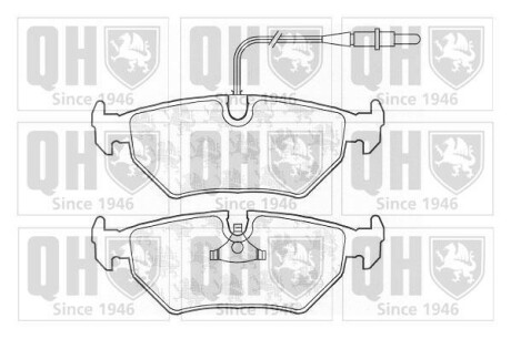 Тормозные колодки дисковые, комплект QUINTON HAZELL BP813