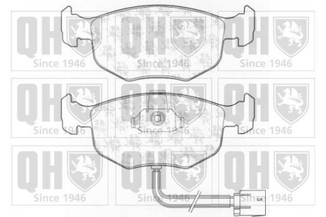 Тормозные колодки дисковые, комплект QUINTON HAZELL BP834