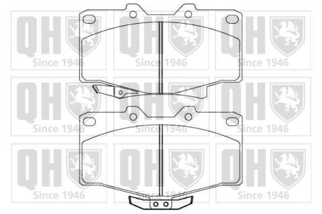 Тормозные колодки дисковые, комплект QUINTON HAZELL BP858