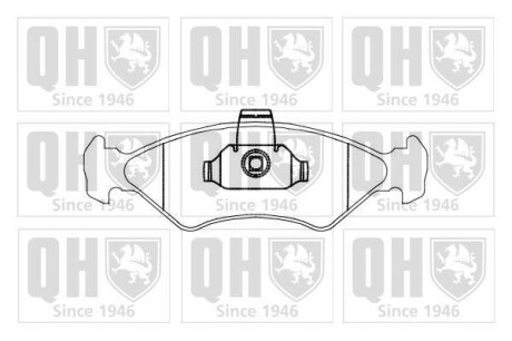 Тормозные колодки дисковые, комплект QUINTON HAZELL BP875