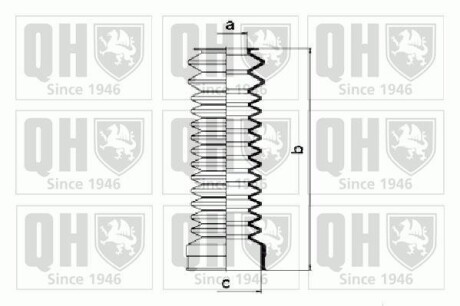 Пыльник рулевой рейки, комплект QUINTON HAZELL QG1135