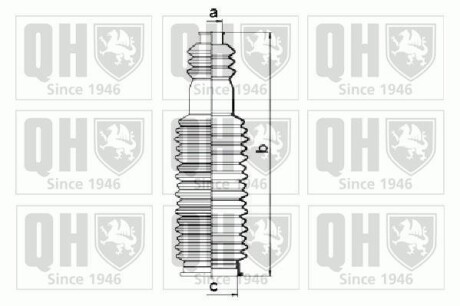 Пыльник рулевой рейки, комплект QUINTON HAZELL QG1411