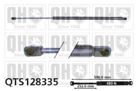 Пружина газовая багажника QUINTON HAZELL QTS128335