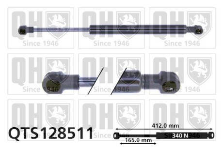 Пружина газовая багажника QUINTON HAZELL QTS128511