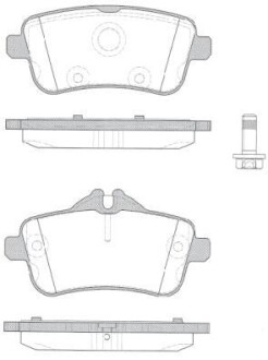 Тормозные колодки дисковые, комплект REMSA 1503.10