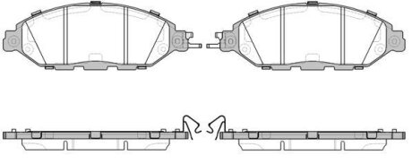 Тормозные колодки дисковые, комплект REMSA 151815