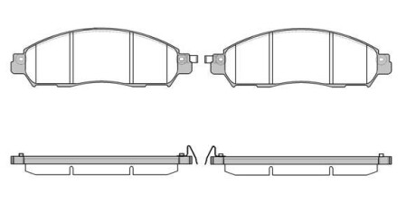 Тормозные колодки дисковые, комплект REMSA 1612.04