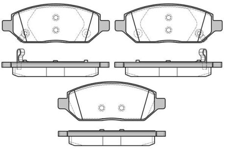 Тормозные колодки дисковые, комплект REMSA 167402