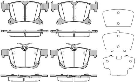 Тормозные колодки дисковые задние, комплект REMSA 170102
