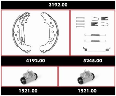 Колодки тормозные барабанные, комплект REMSA 3192.00