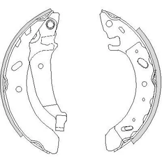 Колодки тормозные барабанные, комплект REMSA 4194.01