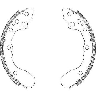 Колодки тормозные барабанные, комплект REMSA 4344.00