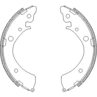 Колодки тормозные барабанные, комплект REMSA 4367.00