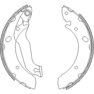 Колодки тормозные барабанные, комплект REMSA 4633.00