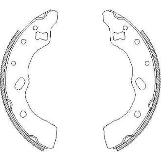 Колодки тормозные барабанные, комплект REMSA 4639.00