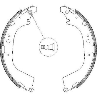 Колодки тормозные барабанные, комплект REMSA 4650.01