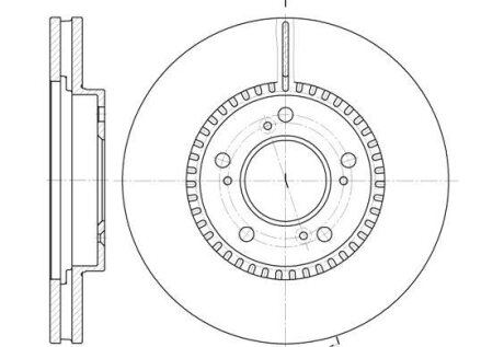 Тормозной диск передний вентилируемый REMSA 6938.10