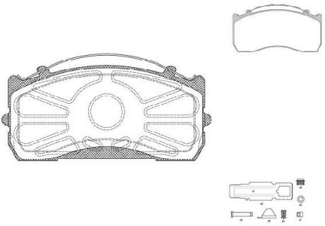 Тормозные колодки дисковые, комплект REMSA JCA 815.80