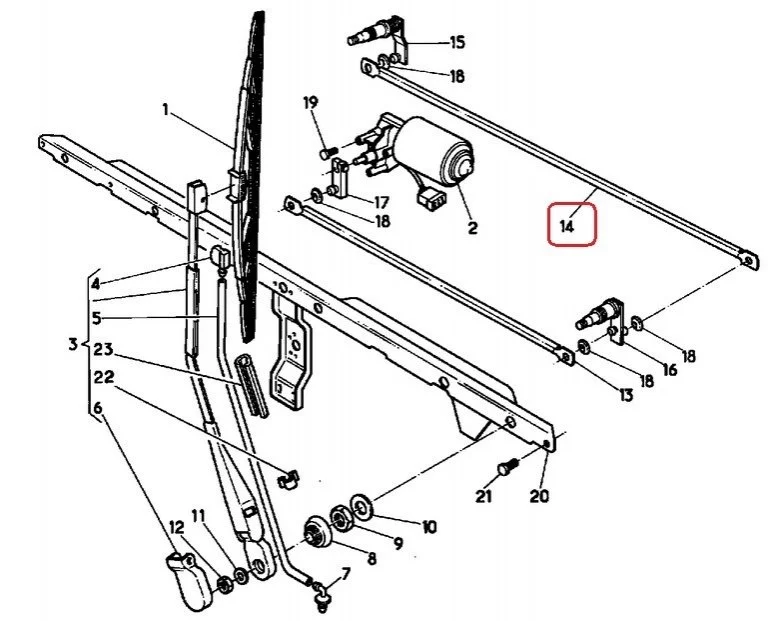 Тяга трапеции стеклоочистителя RENAULT 5000288796 (фото 1)