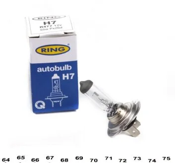 Лампа галогенная 12В H7 55Вт Ring R477