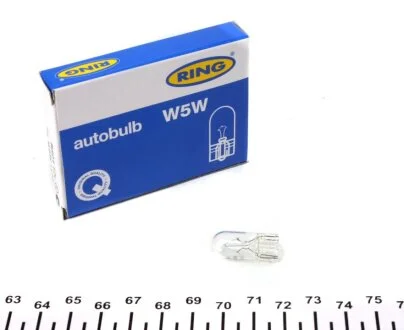 Автолампа W5W 12V 5W W2.1x9.5d Standard (без цоколя) (1шт.) Ring R501