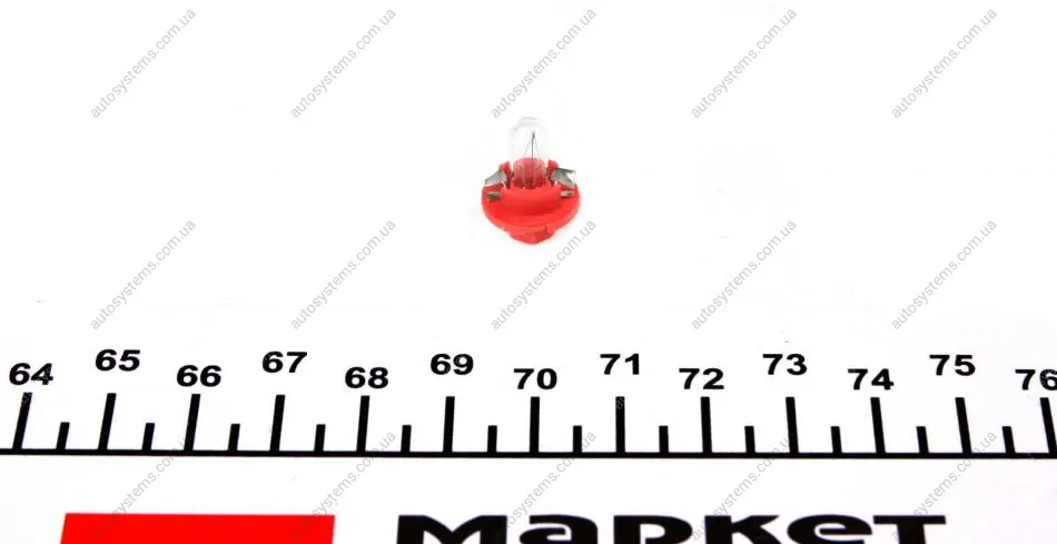 Автолампа 24V 1.5W BX8.4d Red (в щиток приладів) Ring R508TMRE (фото 1)