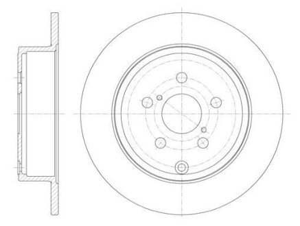 Тормозной диск задний невентилируемый ROADHOUSE 6700.00