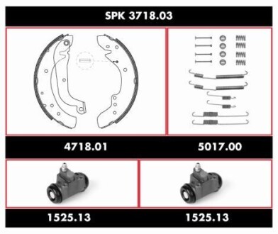 Колодки тормозные барабанные, комплект ROADHOUSE SPK 3718.03