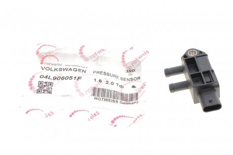 Датчик тиску вихлопних газів Audi A4/A6/A7/Skoda Octavia/SuperB/VW T6/Crafter 1.6D/2.0D/2.0DH 12- (всередині OE VAG) Rotweiss 04L906051F