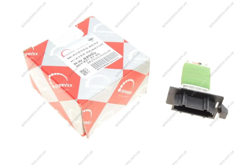 Реостат пічки MB Sprinter CDI/VW LT 96-06/VW Caddy 03- (4 контакта) Rotweiss RW82080 (фото 1)