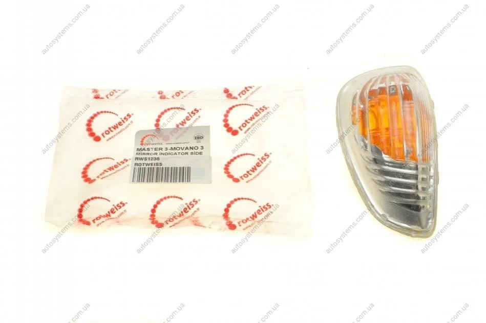 Повторювач повороту на дзеркало Renault Master 10- (R) (261603141R) Rotweiss RWS1236 (фото 1)
