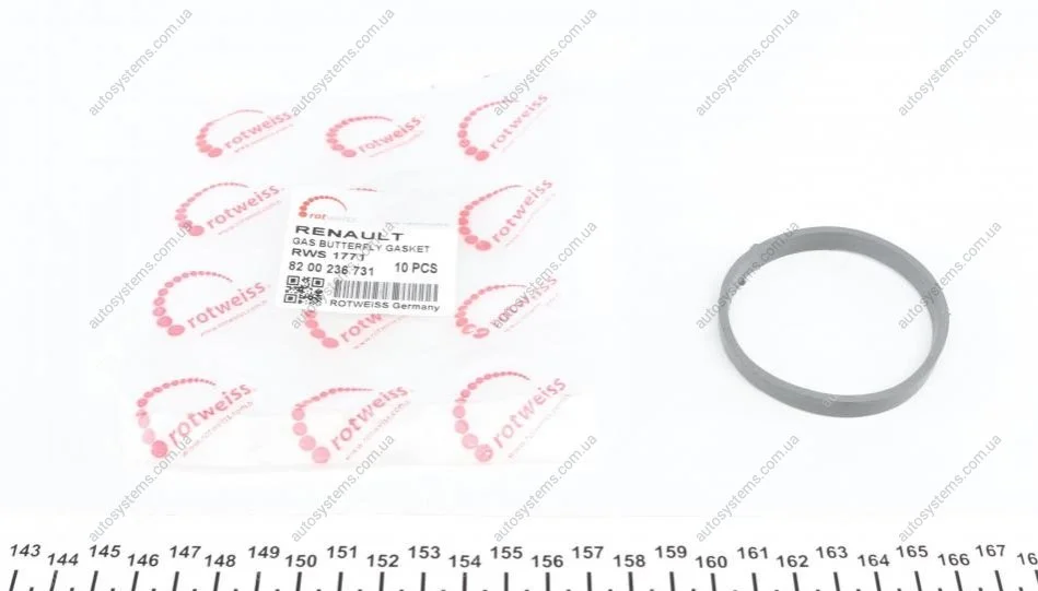 Прокладка заслонки дросельної Renault Megane II 1.4/1.6 16V 03- (K4M/K4J) Rotweiss RWS1771 (фото 1)