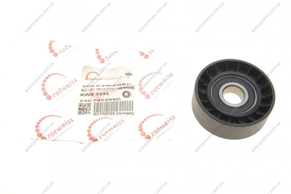 Ролик генератора VW Caddy 1.2TSI/Skoda Roomster 1.2TSI (натяжний) (65x24) Rotweiss RWS3240 (фото 1)