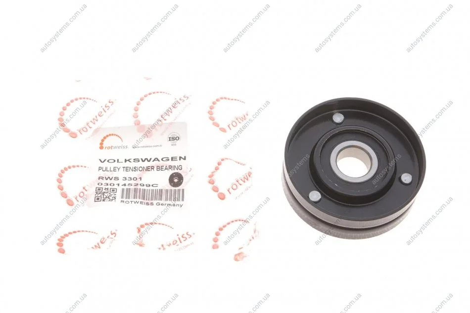 Ролик генератора VW Polo/Golf/Skoda Octavia/Fabia 1.0-1.6 97- (натяжний) Rotweiss RWS3301 (фото 1)